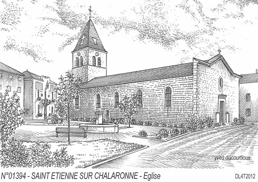 N 01394 - ST ETIENNE SUR CHALARONNE - église